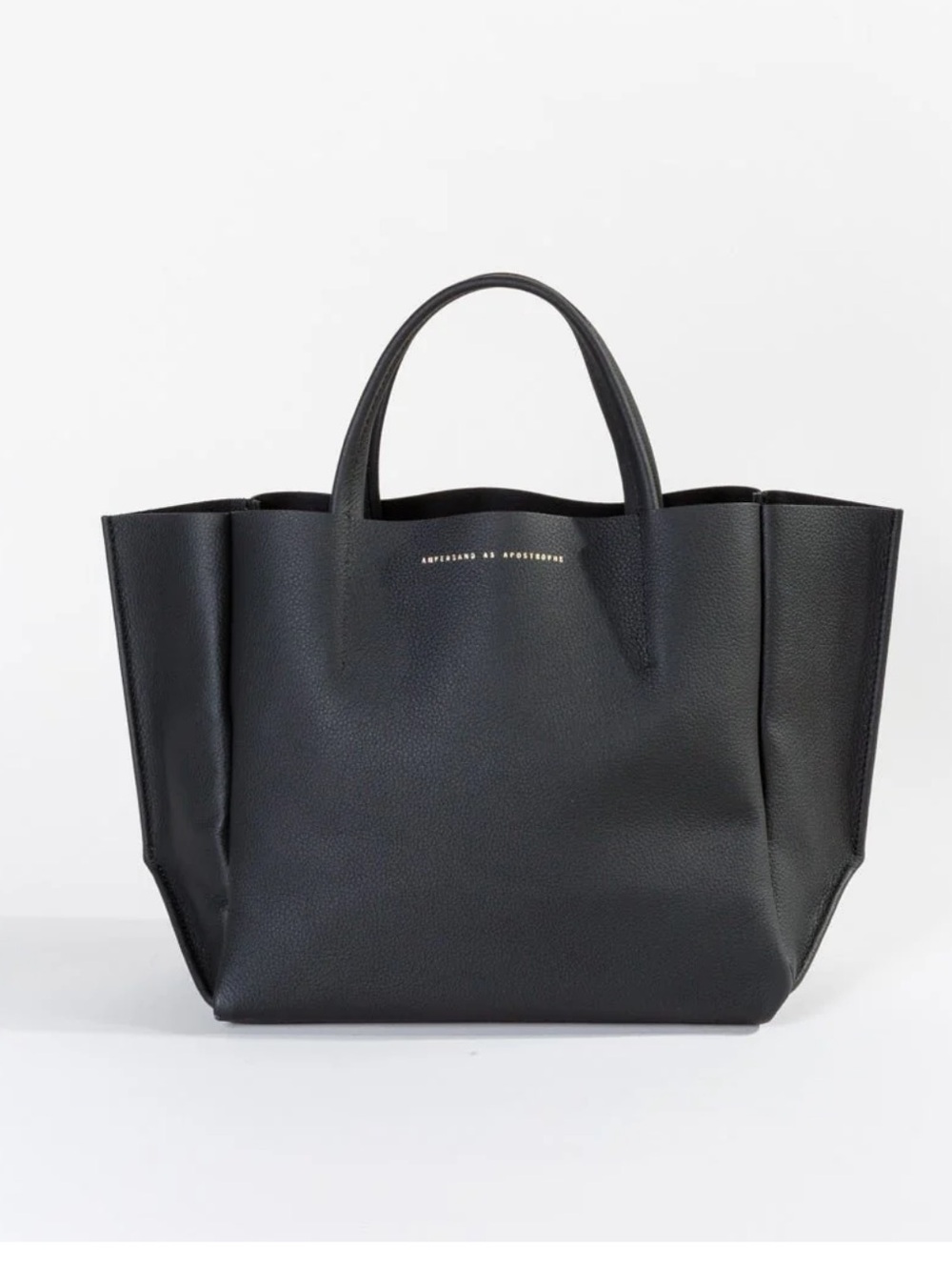 Ampersand As Apostrophe Black Half Tote leather bag